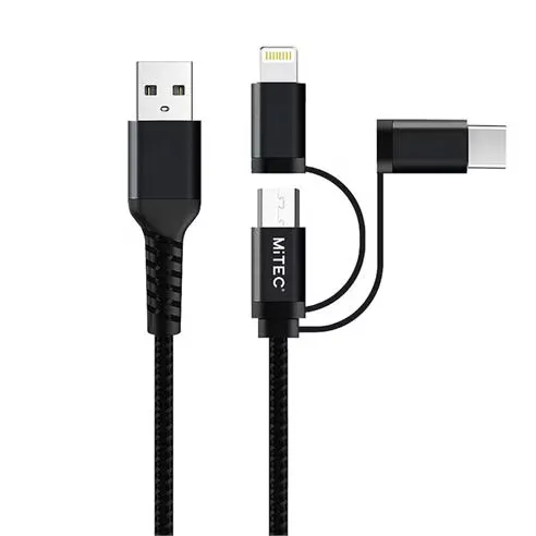 MiTEC MITEC 1M UNIVERSAL MFI BRAIDED CABLE BLACK