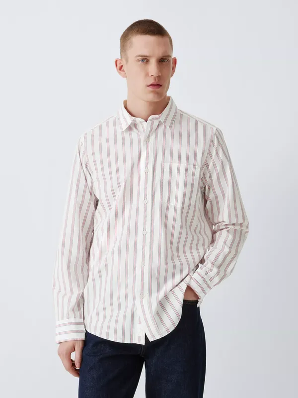 John Lewis Wide Stripe Cotton Shirt