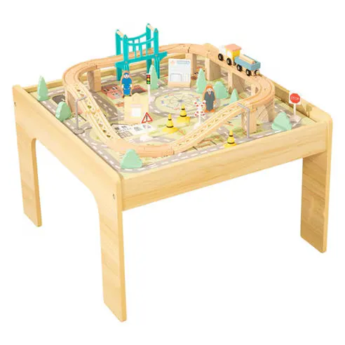 Tooky Toy Wooden 50 Piece Train Table