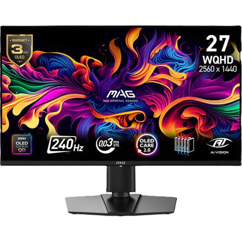 MSI MAG 274QP QD-OLED X24 27 inch WQHD 240Hz Gaming Monitor