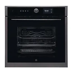 GoodHome Bamia GHMF71 Built-in Single Multi-function Electric Oven - Brushed black stainless steel effect