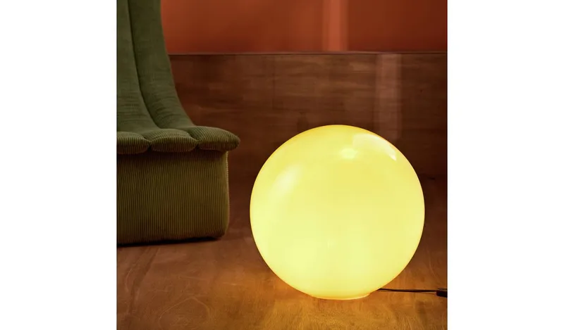 Habitat Caliban XL Globe Glass Lamp - Yellow