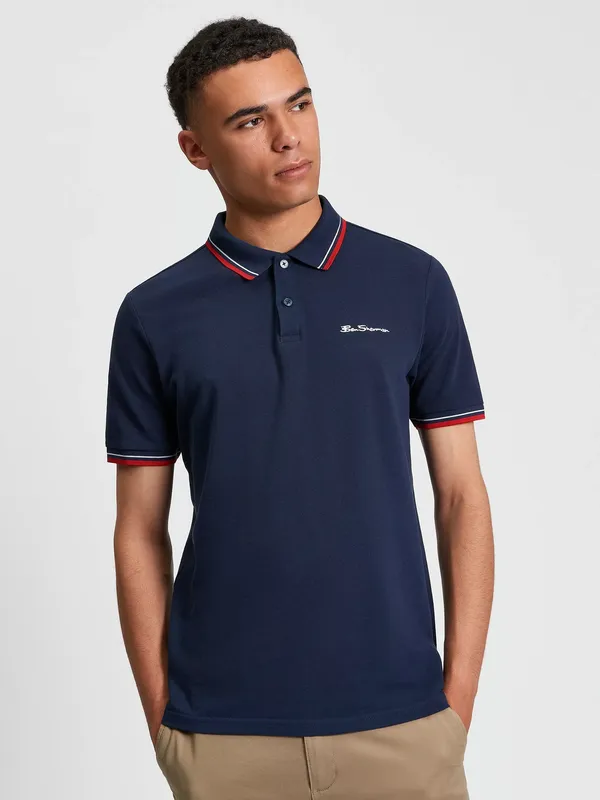Ben Sherman Signature Short Sleeve Pique Cotton Polo Shirt