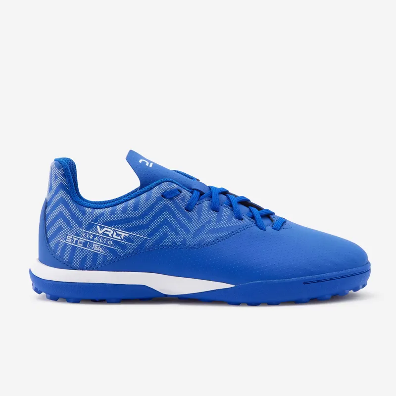 KIPSTA Kids' Lace-Up Football Boots Viralto I Turf - Blue