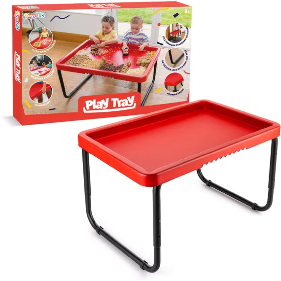 Plastic Play Tray Activity Table - Red