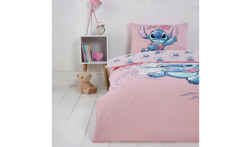 Disney Lilo & Stitch Pink Kids Bedding Set