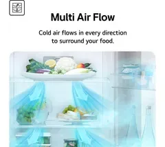 LG NatureFRESH GBB92MBB3P 70/30 Fridge Freezer - Metal Sorbet