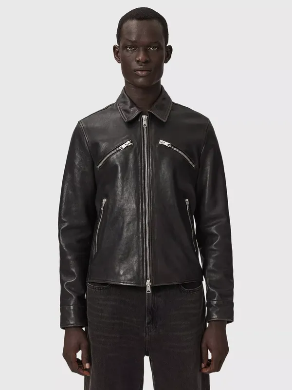 AllSaints Verdi Leather Jacket, Black
