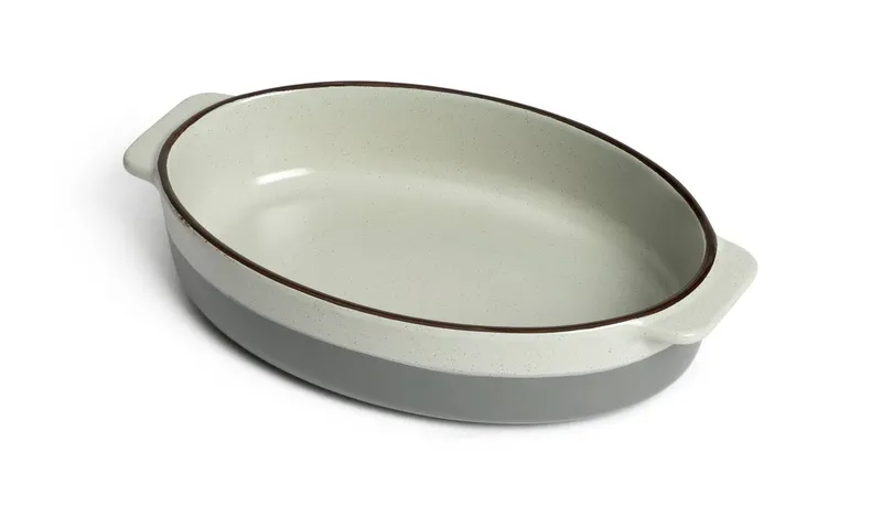 Habitat Speckle 29cm Medium Ceramic Oval Roaster