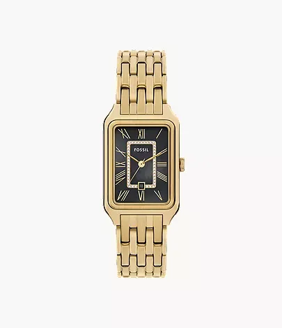 Fossil Raquel 26 mm Three-Hand Date Gold-Tone Stainless Steel Watch