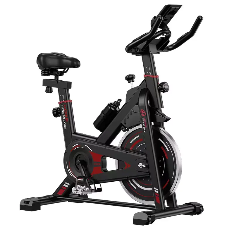 HOMEFITNESSCODE Stationary Exercise Bike with LCD Display & Adjustable Resistance(8kg Flywheel)