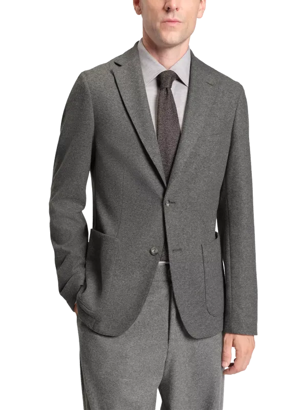 BOSS Slim Fit Flannel Blazer, Medium Grey