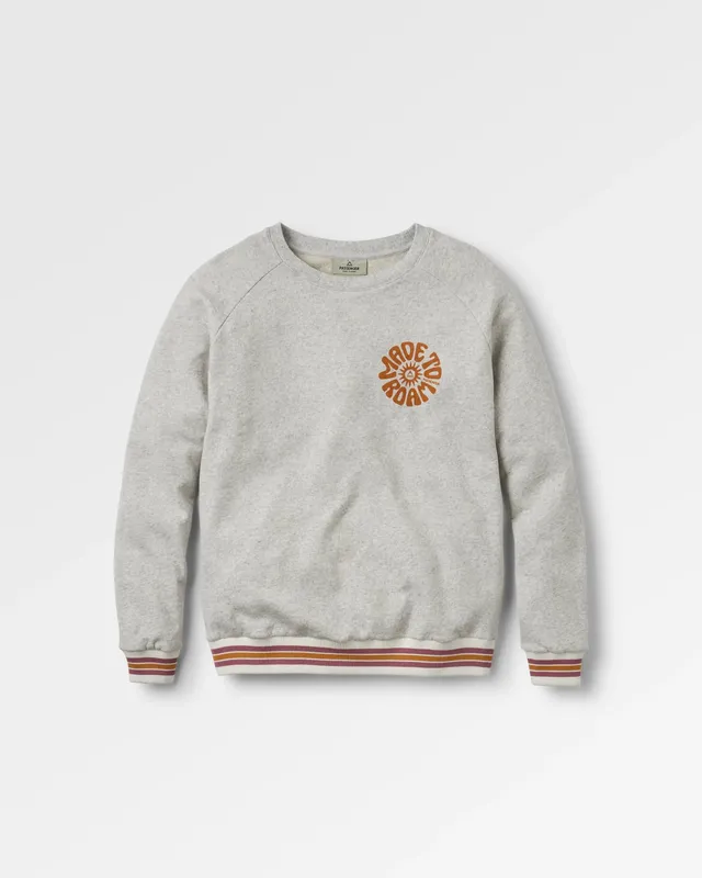 Passenger Clothing Fade Cotton Sweatshirt - Light Grey Marl