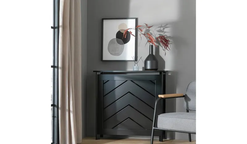 Habitat Chevron Mini Radiator Cover - Black