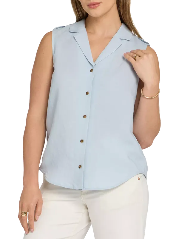 NYDJ Gabrielle Sleeveless Linen Rich Vest