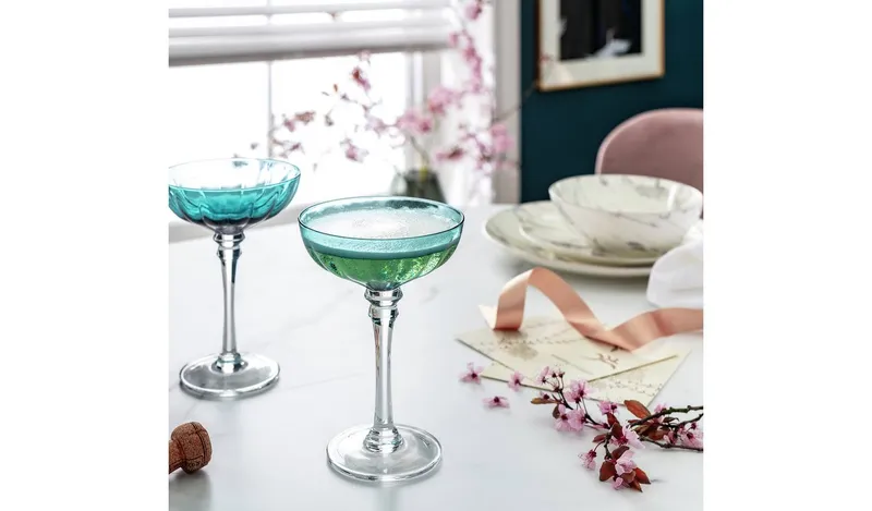 Habitat Japonica Set of 4 Champagne Coupe