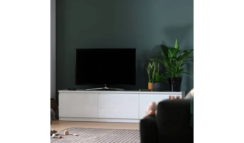 Habitat Jenson 3 Door Large 75 Inch TV Unit - White Gloss