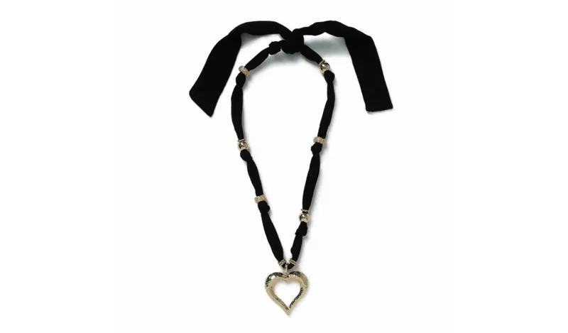 Freedom Gold Tone Heart Pendant Necklace