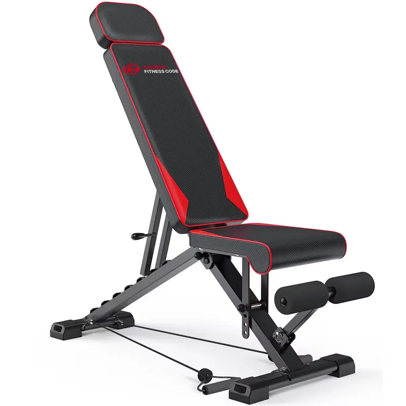 HOMEFITNESSCODE Foldable Workout Bench for Full Body Strength Training