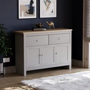 Arlington 2 Drawer 3 Door Sideboard - Grey