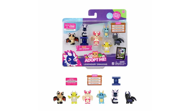 Adopt Me! 6 Figure 2 Inch Legendary Dragons Collectible Pack