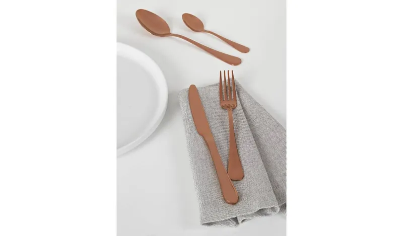 Argos Home 16 Piece Copper Cutlery Set