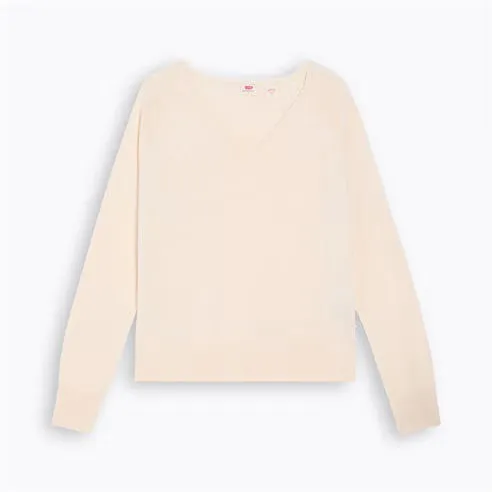 Levis Women's Petal V-Neck 1/4 Zip Knitted Top