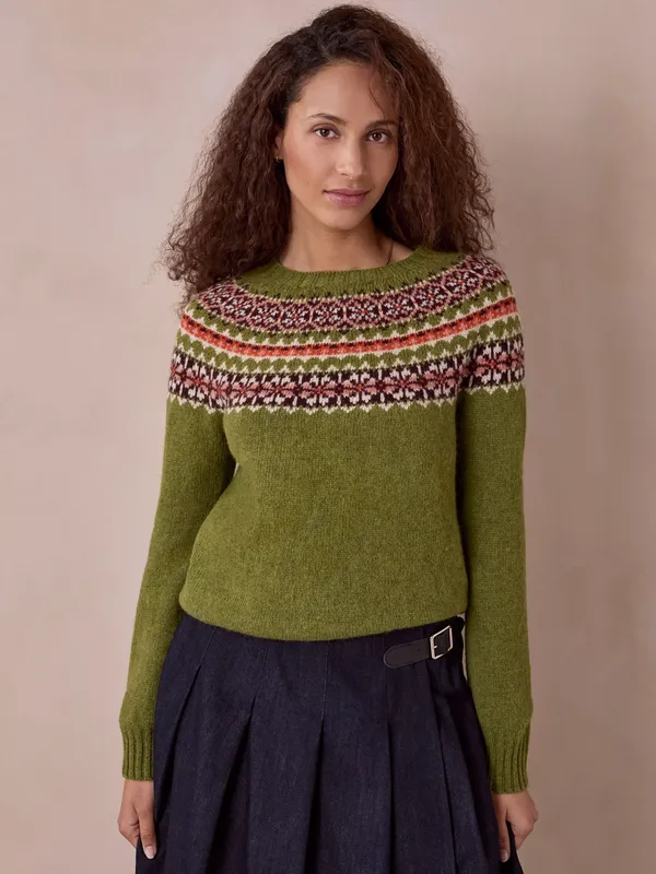 Celtic & Co. Highlands Fair Isle Yoke Pure Wool Jumper
