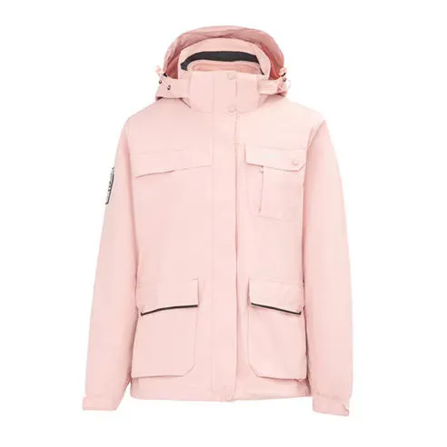 Gelert Women's 3-in-1 Windproof Fleece Lined Detachable Hood Long Sleeve Jacket