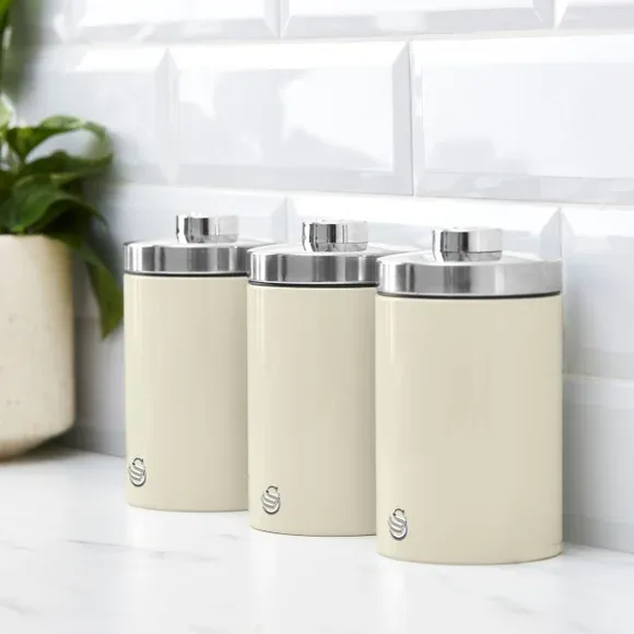 Set of 3 Swan Townhouse Kitchen Canisters