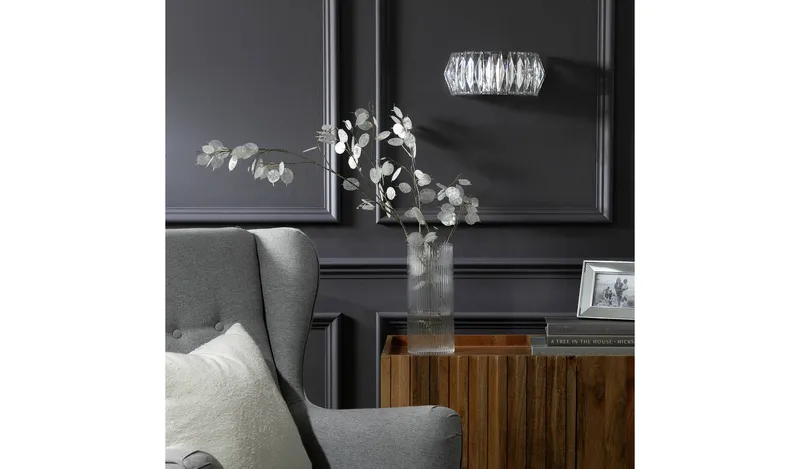 Argos Home Prism Chrome Wall Light - Clear