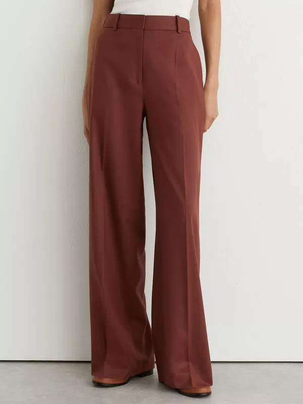 Reiss Petite Solene Wool Blend Wide Leg Suit Trousers