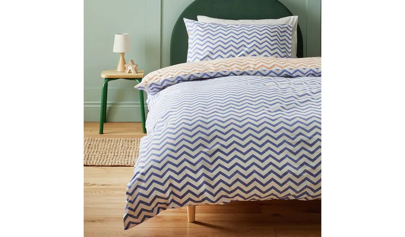 Habitat Zig Zag Blue Kids Bedding Set