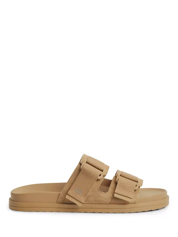 Tommy Hilfiger Hilfiger Mix Suede Sandals, Safari