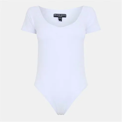 Brave Soul Womens T-shirt bodysuit with Gathered Chest Detail