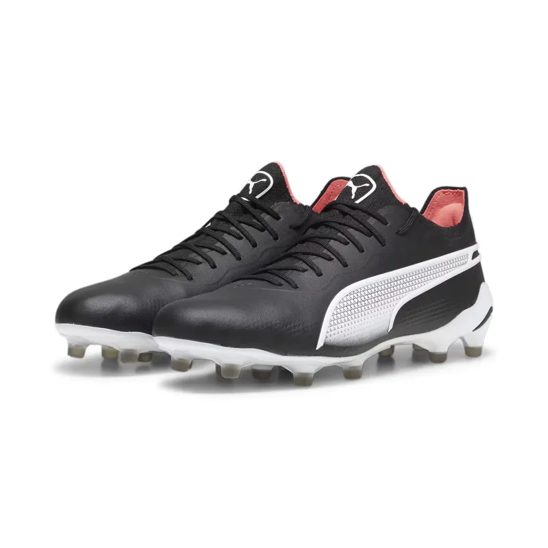 PUMA PUMA King Ultimate FG/AG Football Boots White/Pink/Black