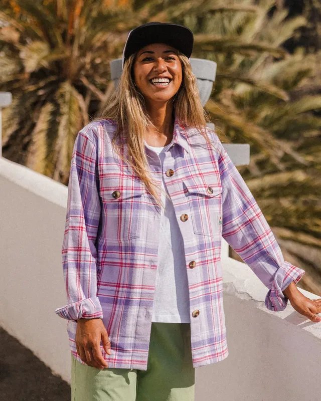 Passenger Clothing Stella LS Shirt - Retro Purple Check