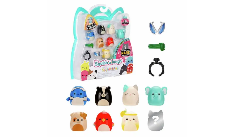 Squish-a-longs Style 4 Squishmallow Collectibles - Pack Of 8