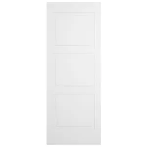 Wickes Langley White Shallow Moulded 3 Panel Semi Solid Internal Door - 1981 x 762mm