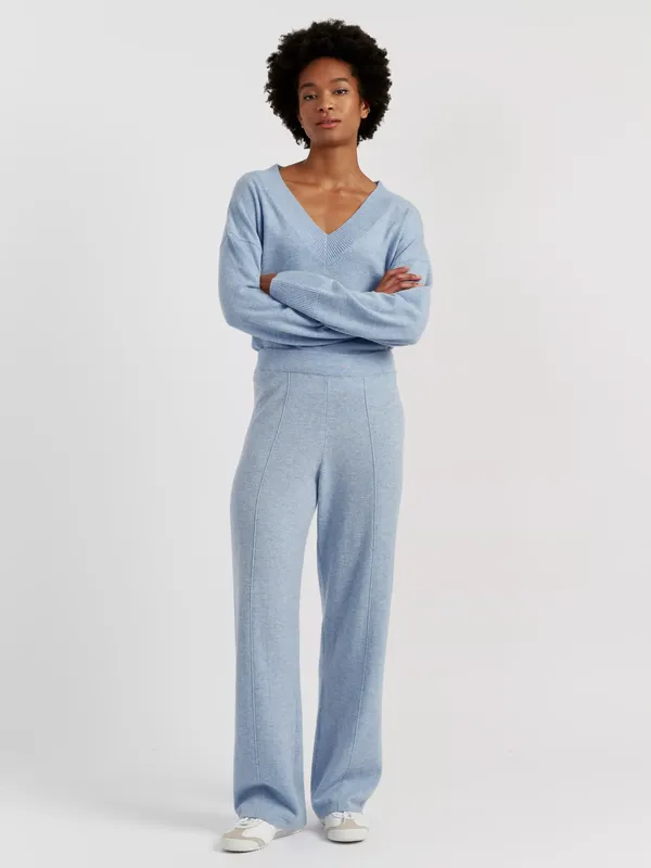 Chinti & Parker Wool Rich Basics Wide Leg Track Trousers
