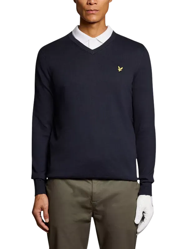 Lyle & Scott Golf Cotton Rich V-Neck Jumper