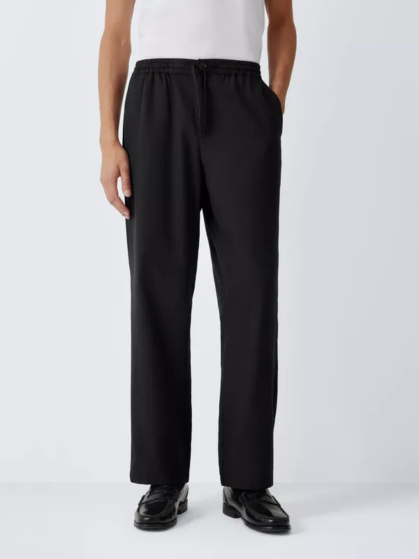 John Lewis Fluid Trousers, Black