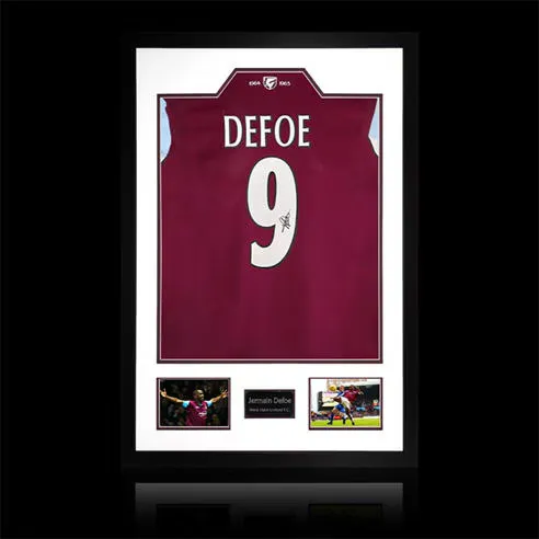 The Fan Cave Jermain Defoe Signed West Ham Shirt Premium Frame