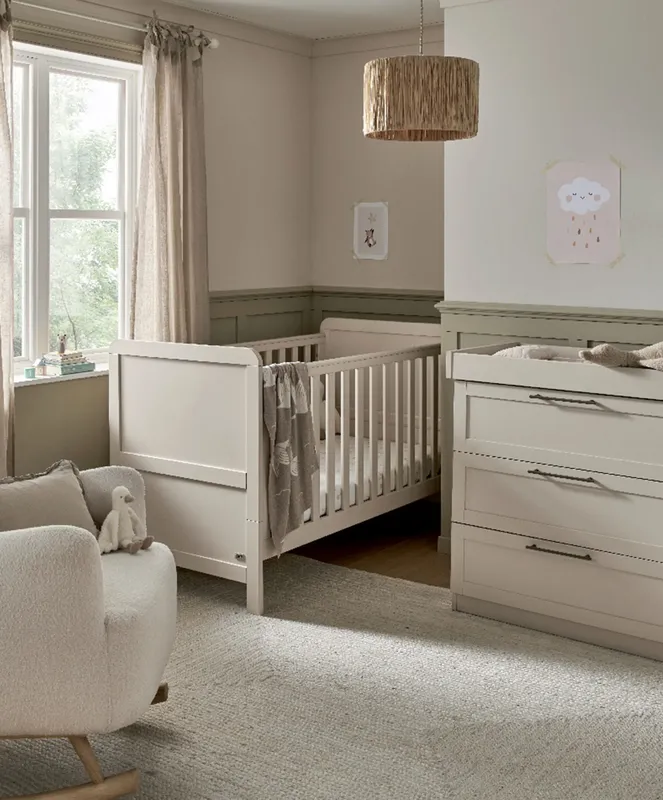 Mamas & Papas Walton 2 Piece Cotbed Set with Dresser Changer - Cashmere