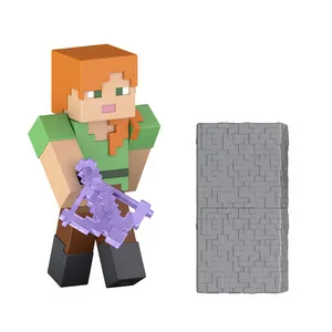 Minecraft Redstone Alex Figure with Building Piece