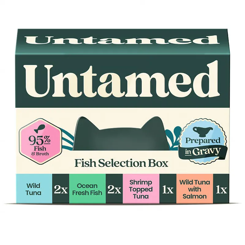Untamed Adult Wet Cat Food Fish Selection Box in Gravy