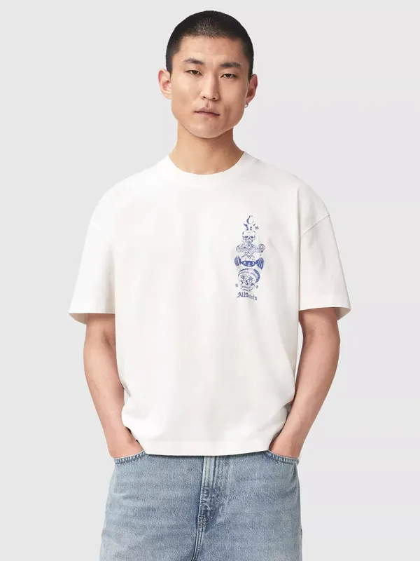 AllSaints Ignis Cotton Loose Fit Short Sleeve Graphic T-Shirt