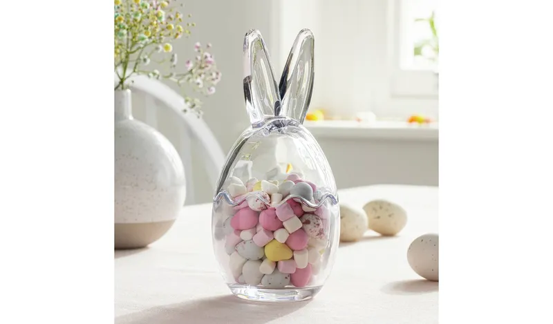 Argos Home Bunny Glass Jar Easter Decoration