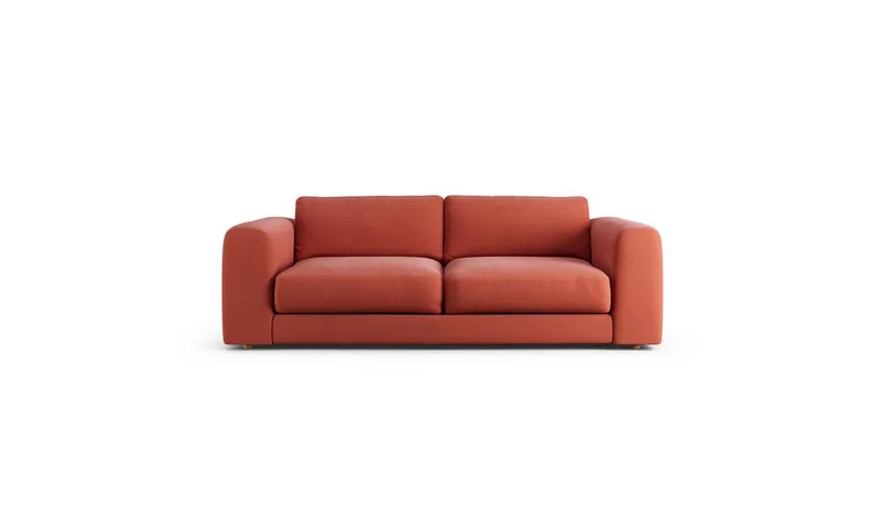 Habitat Ayr Fabric 4 Seater Sofa - Papaya