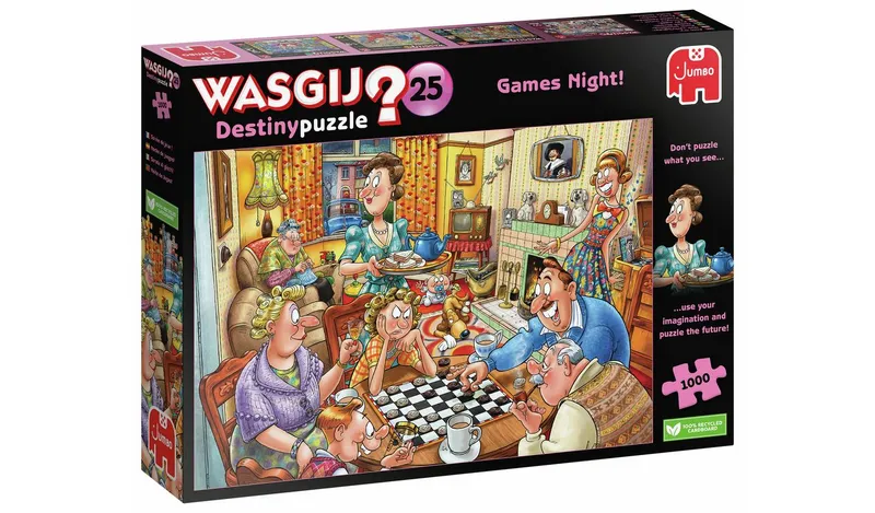 Wasgij Destiny 25: Games Night 1000 Piece Jigsaw Puzzle